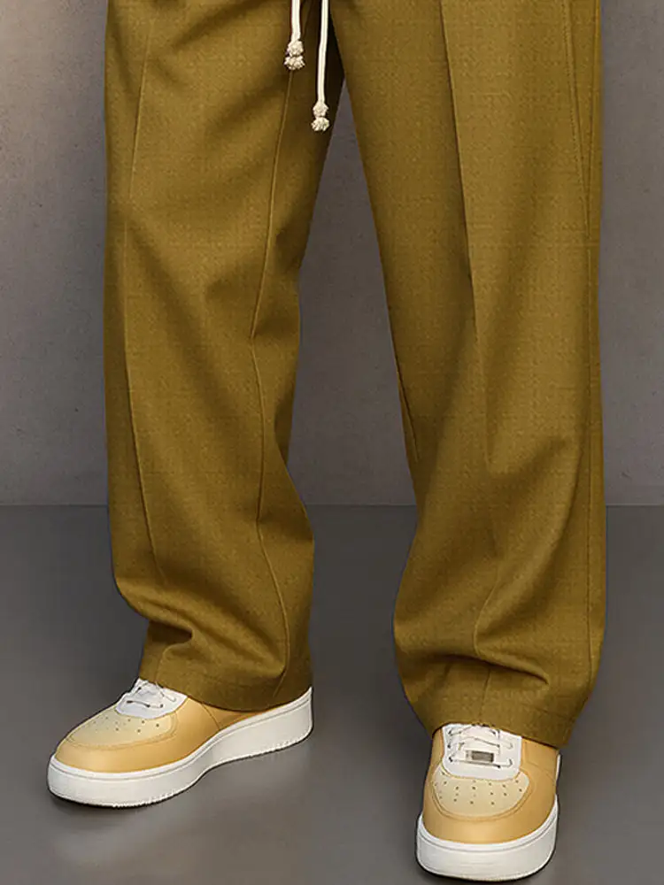 Relaxed Drawstring Waist Pants