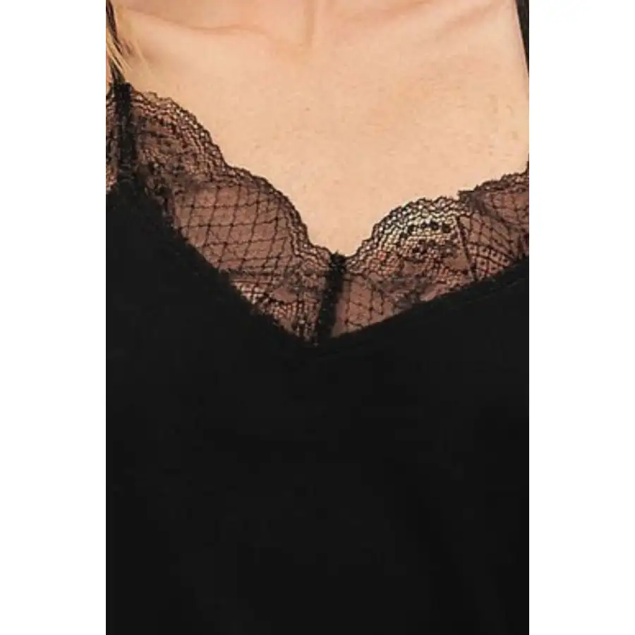 Cozy Lace Camisole Solid Tank Top