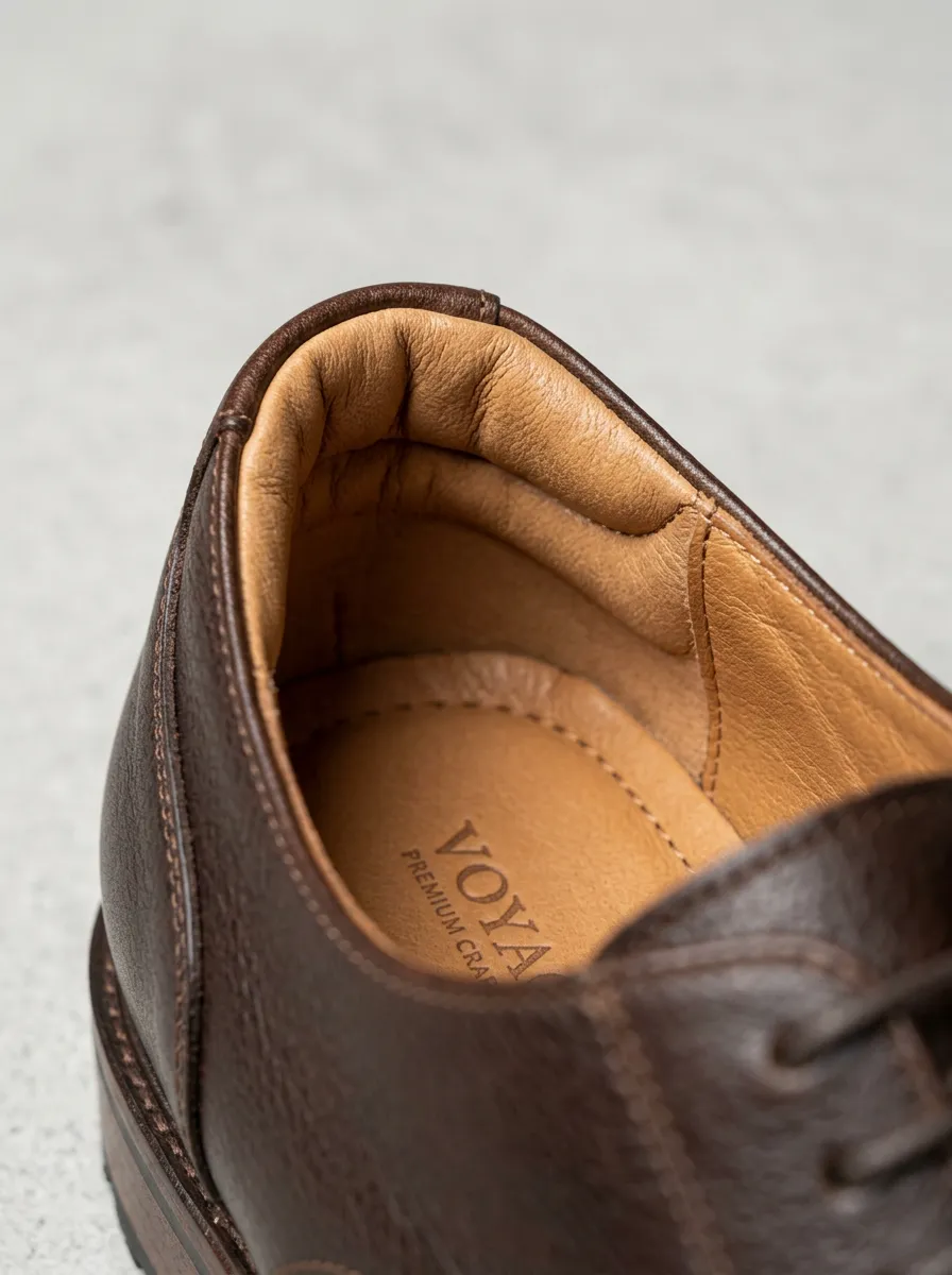 Men's Modern Pebble-Grain Derby Dress Shoes