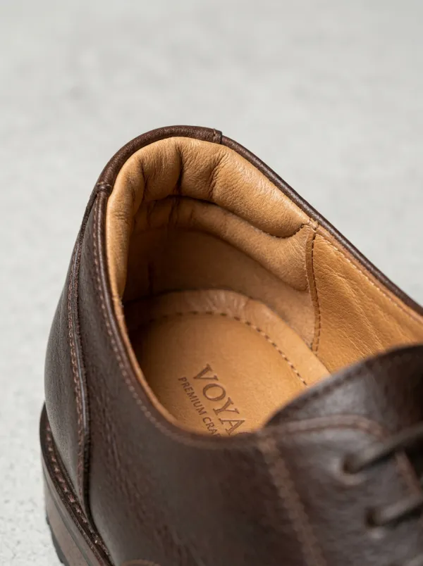 Men's Modern Pebble-Grain Derby Dress Shoes