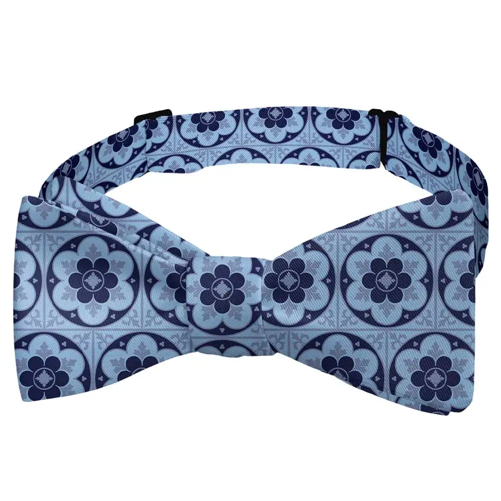 Iron Blossom Pattern Bow Tie