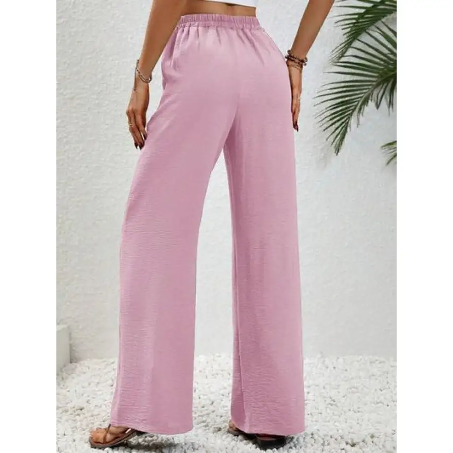 Easy Wide Leg Drawstring Pants