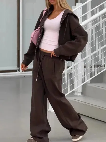 Oversized Hoodie & Wide-Leg Trousers Set
