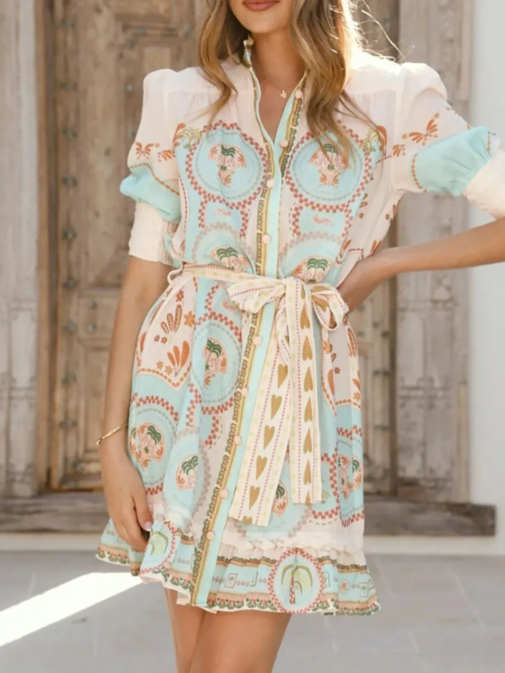 Easy Everyday Tie Waist Mini Dress