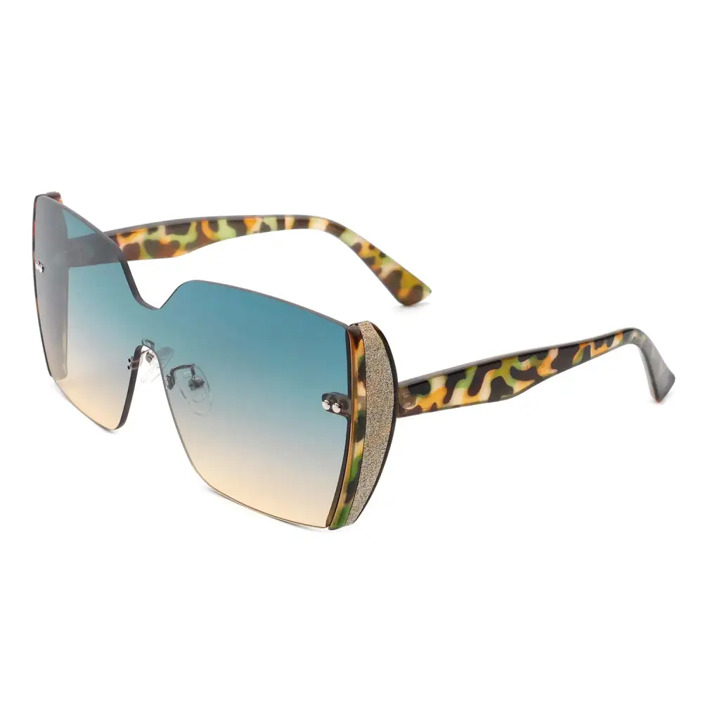 Woven Square Frame Sunglasses