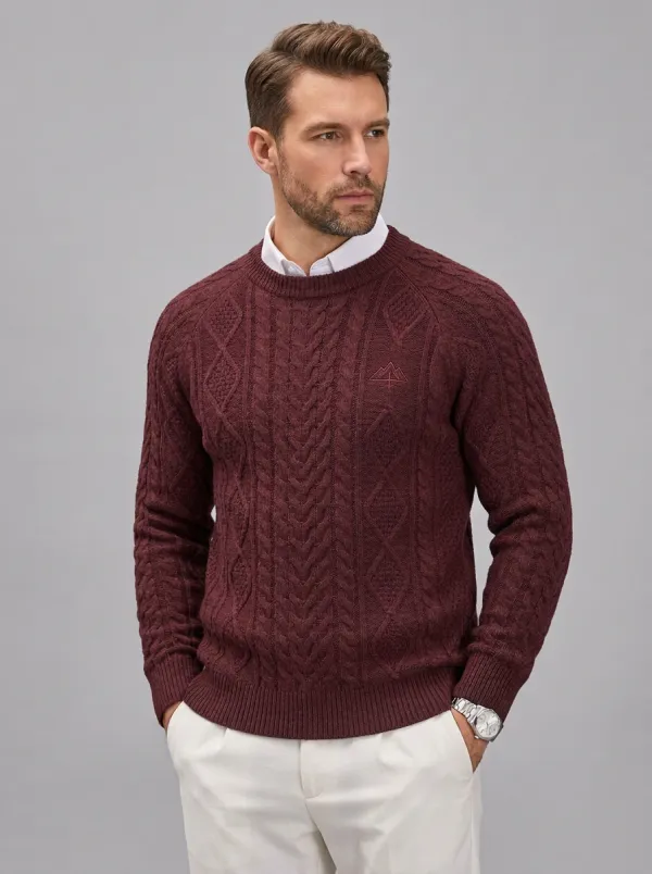 Men's Charcoal Grey Forest Knit Sweater