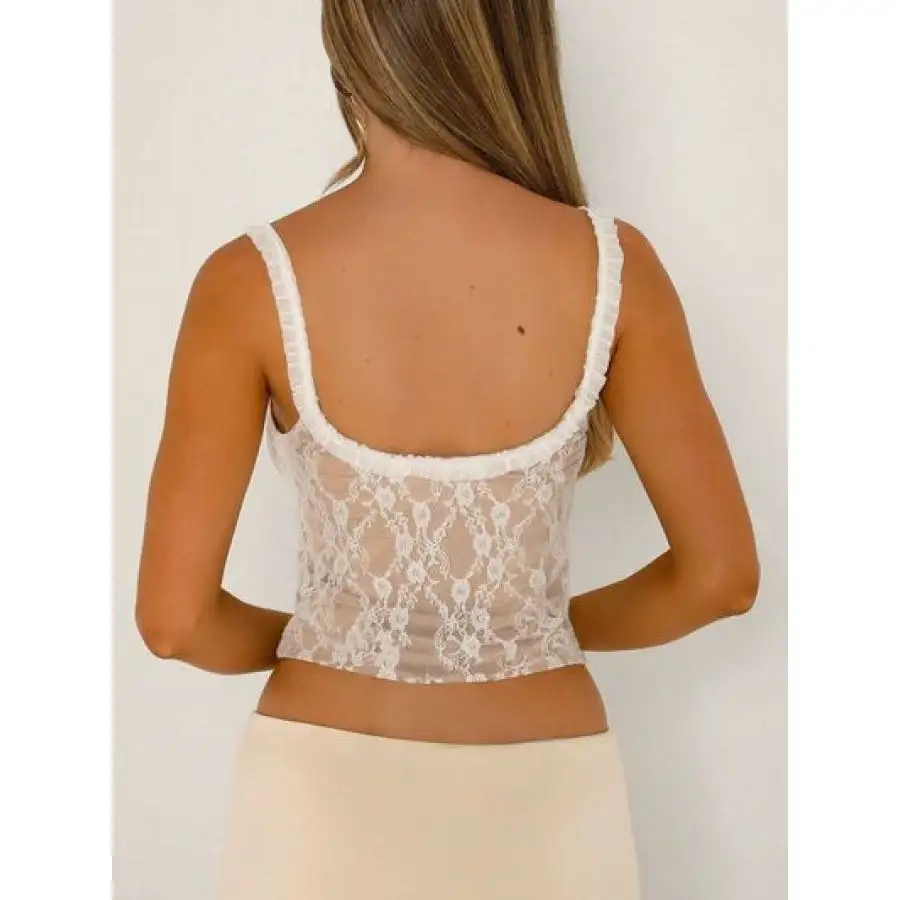 Frill Bow Lace Camisole Top