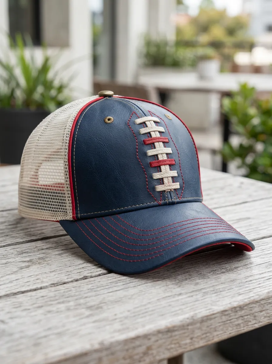 Men's Football Fan American Football Laces Printed Trucker Hat
