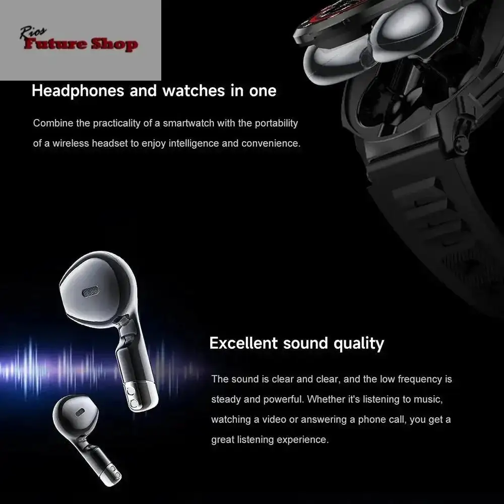 Smart Watch 2 In 1 With Earbuds