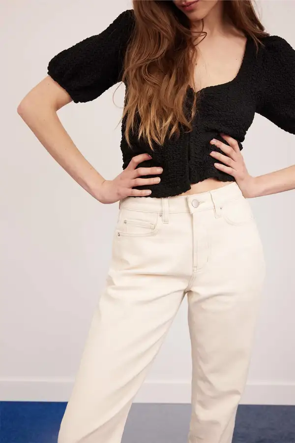 Women's Relaxed Boyfriend Girlfriend High Waist Jeans