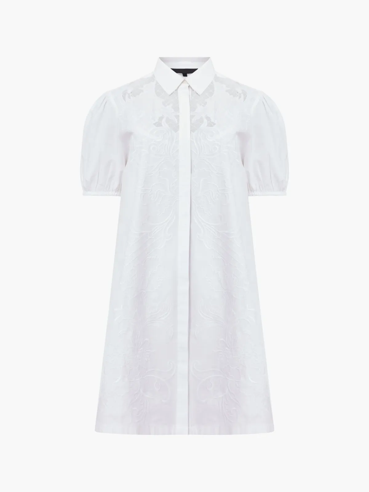 Cotton Art Cut-out Lapel Dress