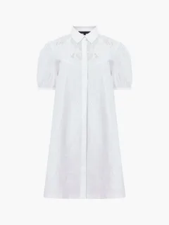Cotton Art Cut-out Lapel Dress