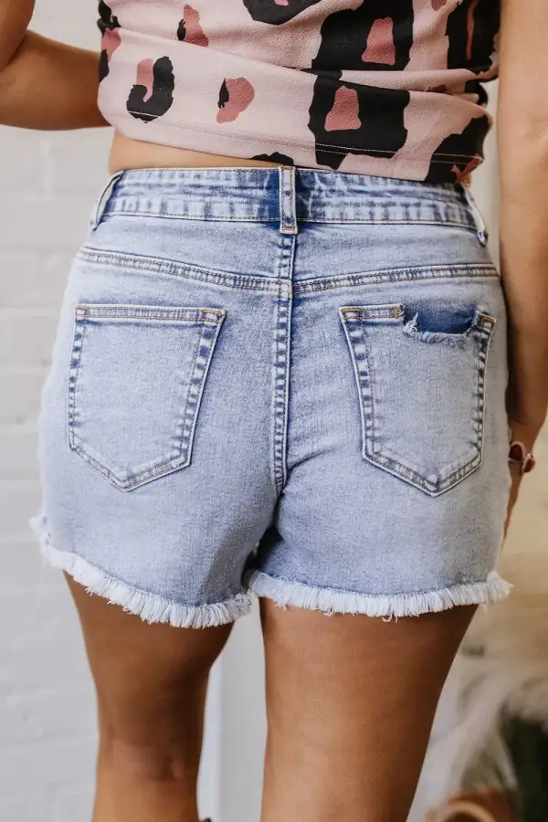 Pull On Pocket Detail Shorts