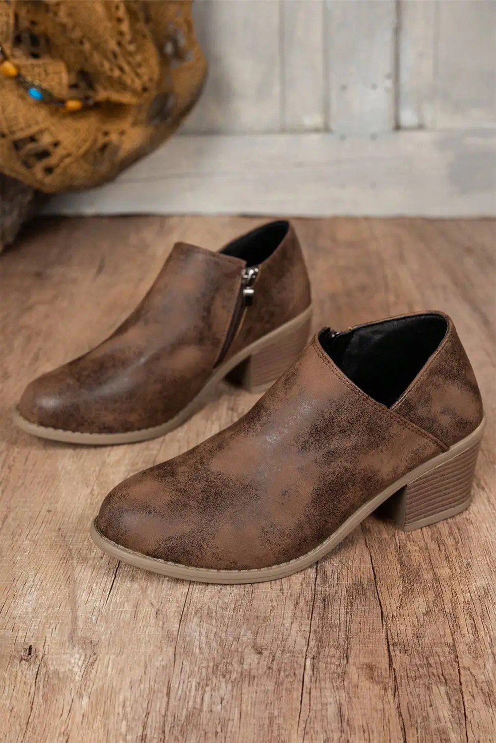 Faux Suede Casual Ankle Boots