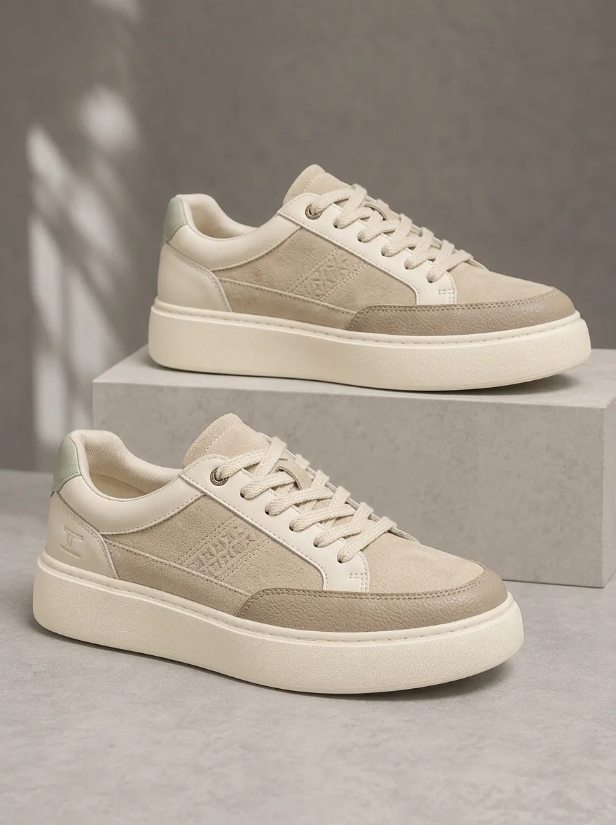 Men's Urban Casual Minimalist Suede Printed Sneakers