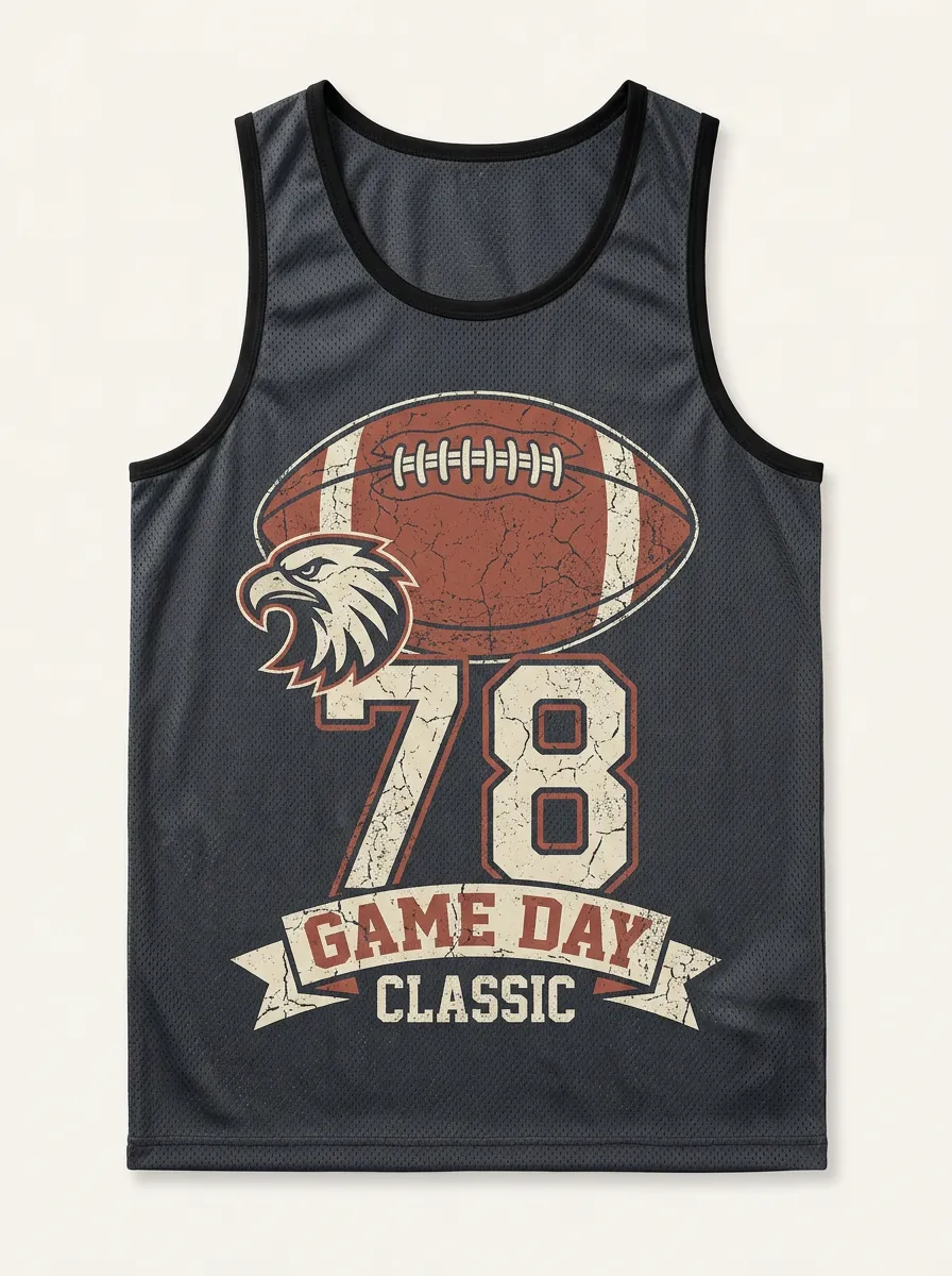 Men's American Football Eagle 78 Game Day Printed Tank Top
