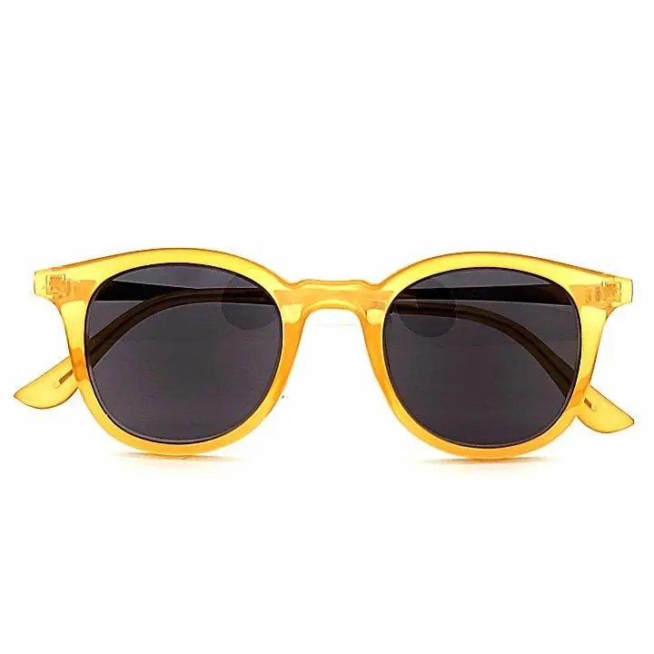 Round Full-Lens Smoke-Lens Reading Sunglasses