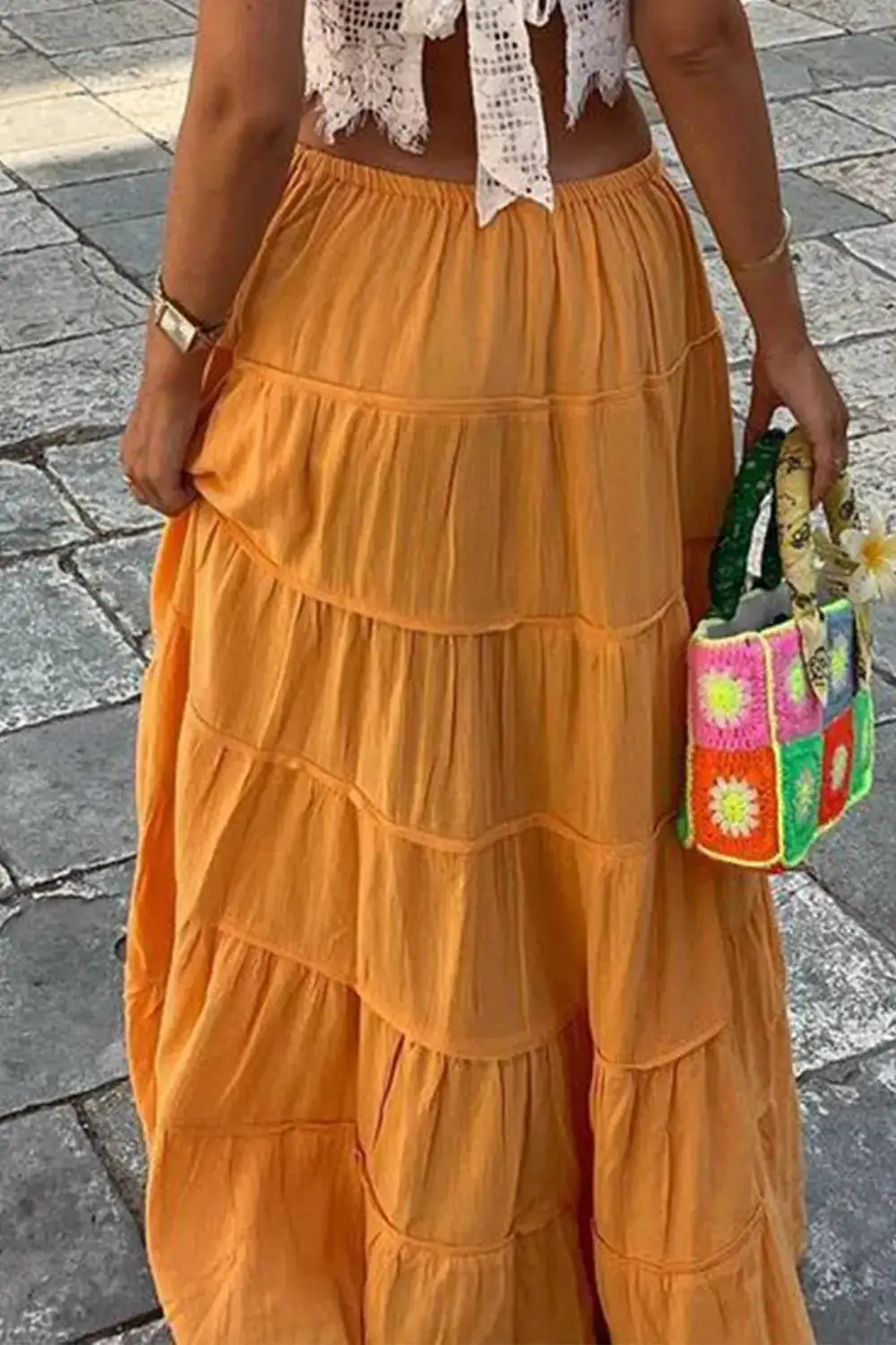 Quiet Drawstring Bohemian Skirt