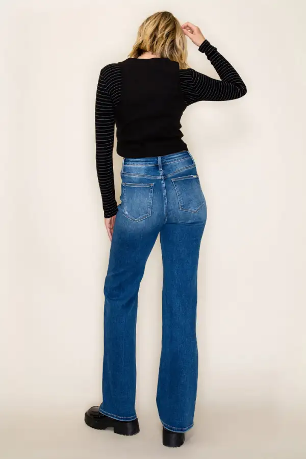 High Rise Relaxed Straight Jeans