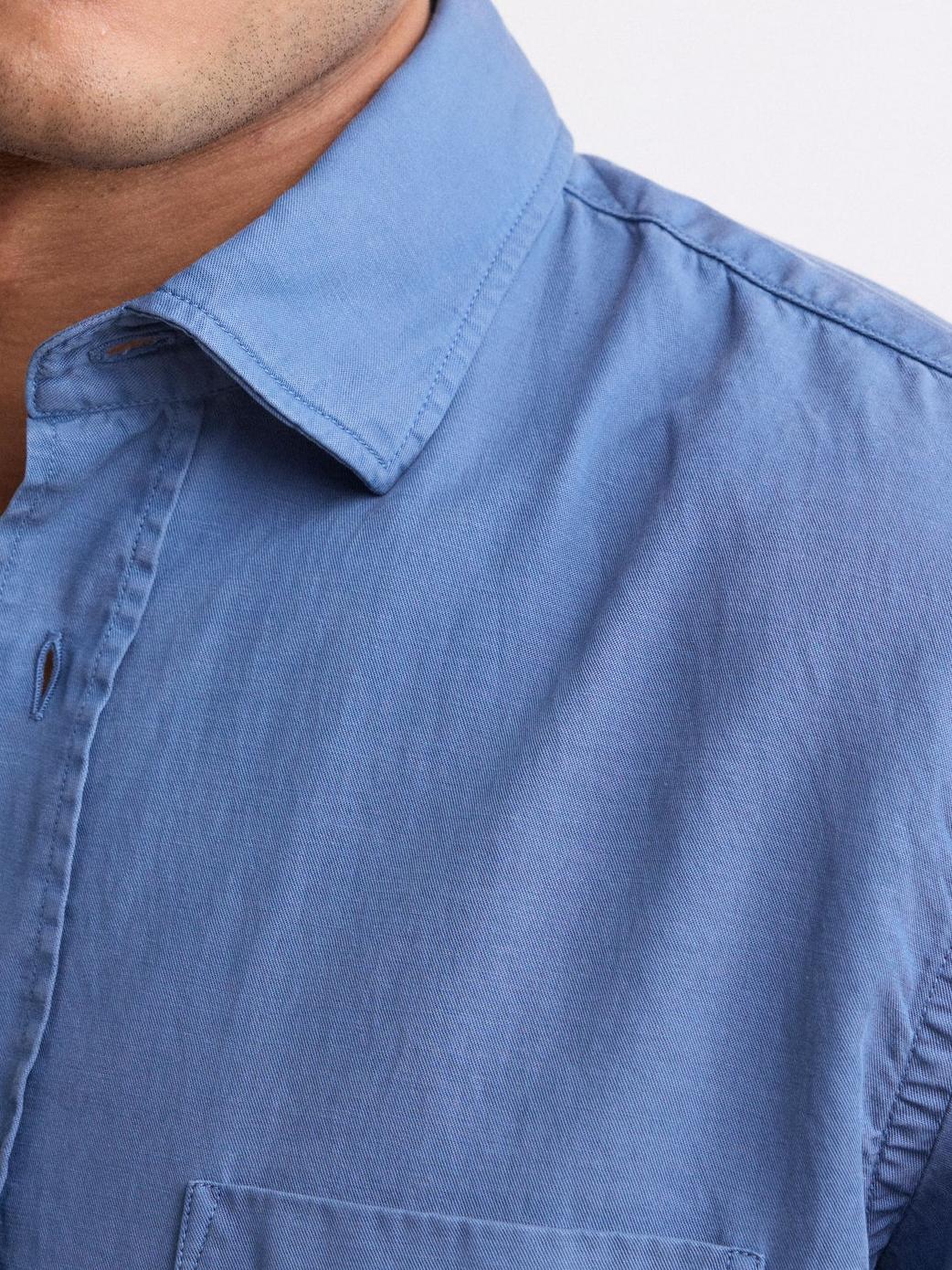 Casual Soft And Comfortable Coronet Blue Shirt