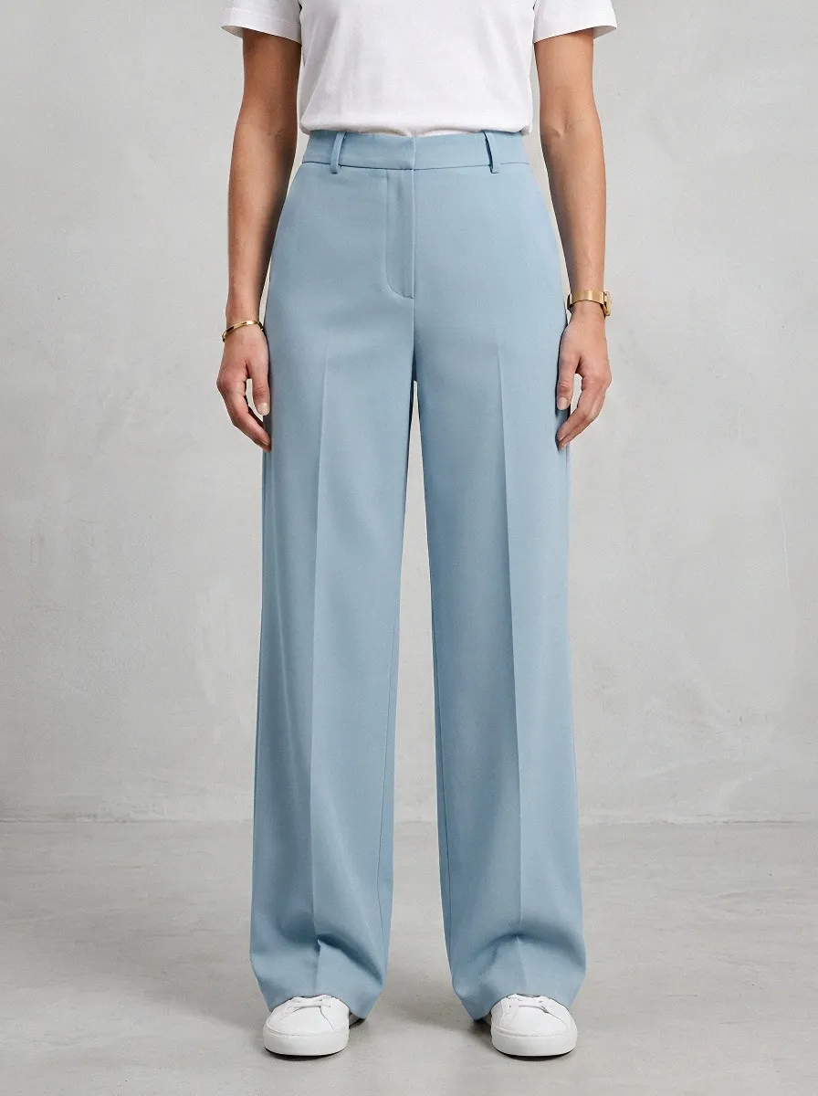 High-Waist Tailored Relaxed Women's Wide-Leg Trousers