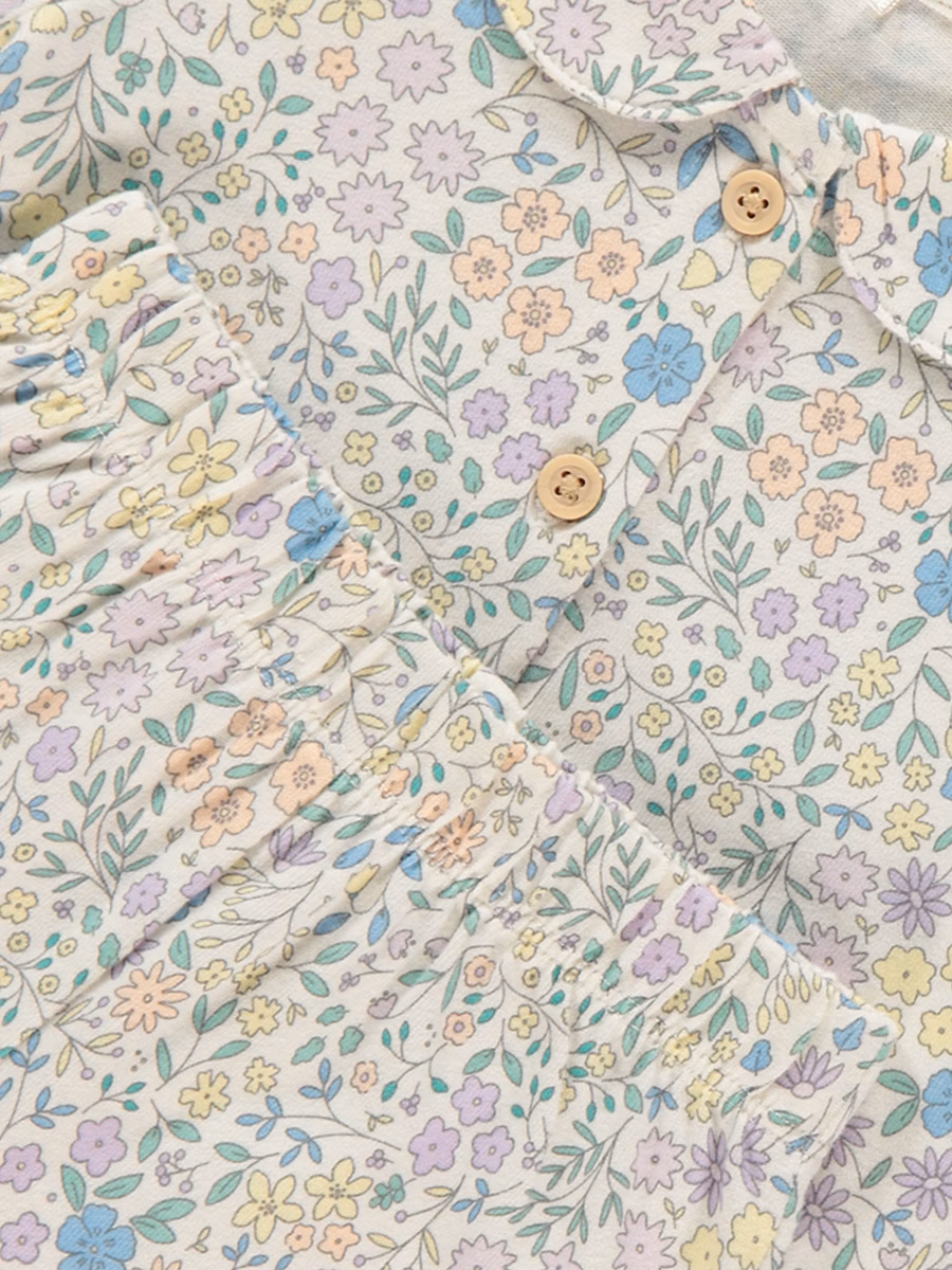 Floral Traditional Short Pyjamas detail 1