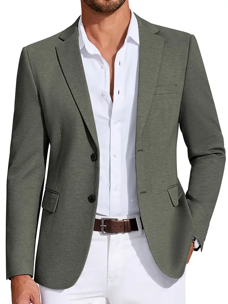 Warm Business Casual Two Buttons Suit Jacket Blazer