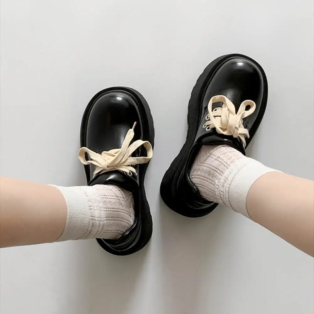 Contrast-Laced Chunky Platform Boots