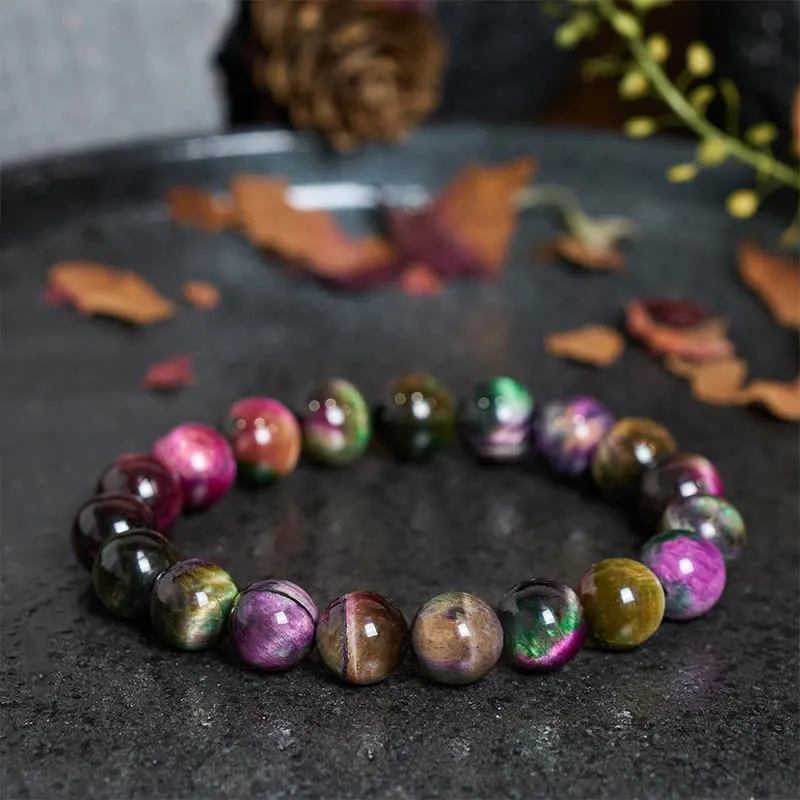 Round Tiger Eye Bead Bracelet