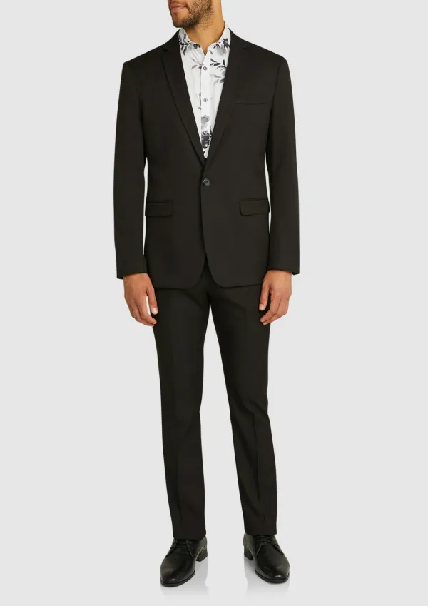 Men's Classic Soft Black Suit