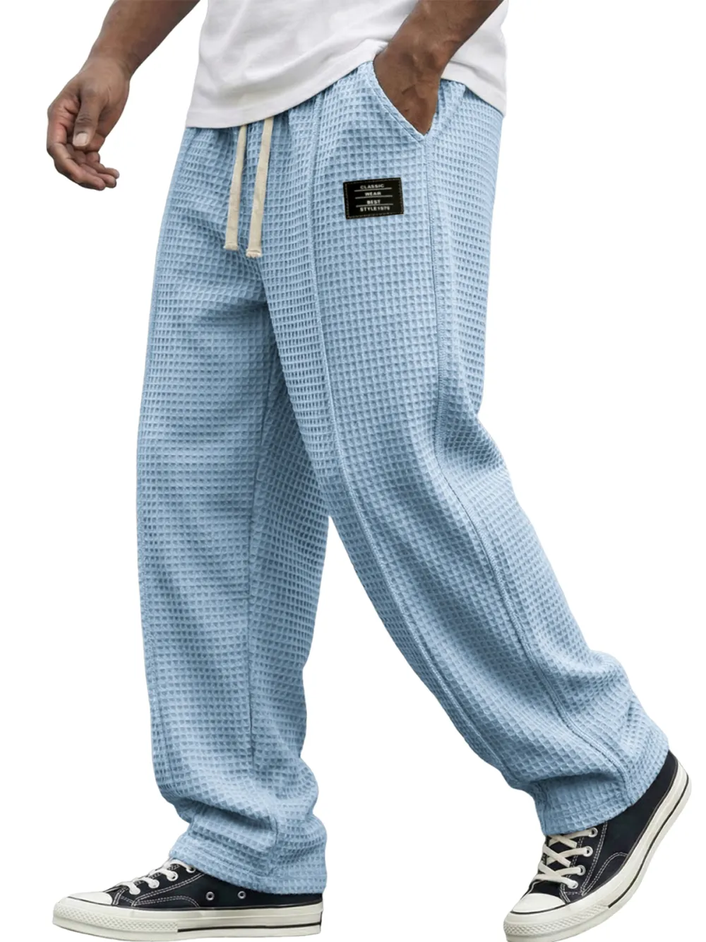 Textured Knit Seamed Detail Pants