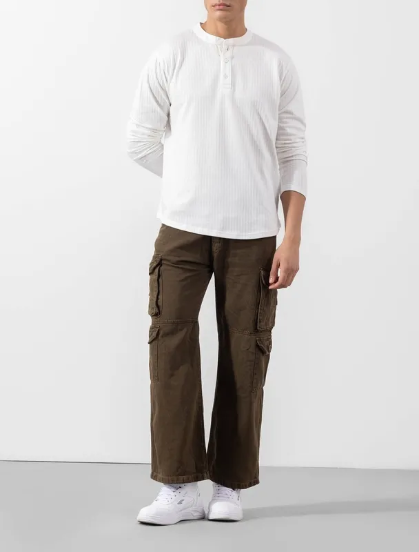 Brown Multi Pocket Cargo Pants