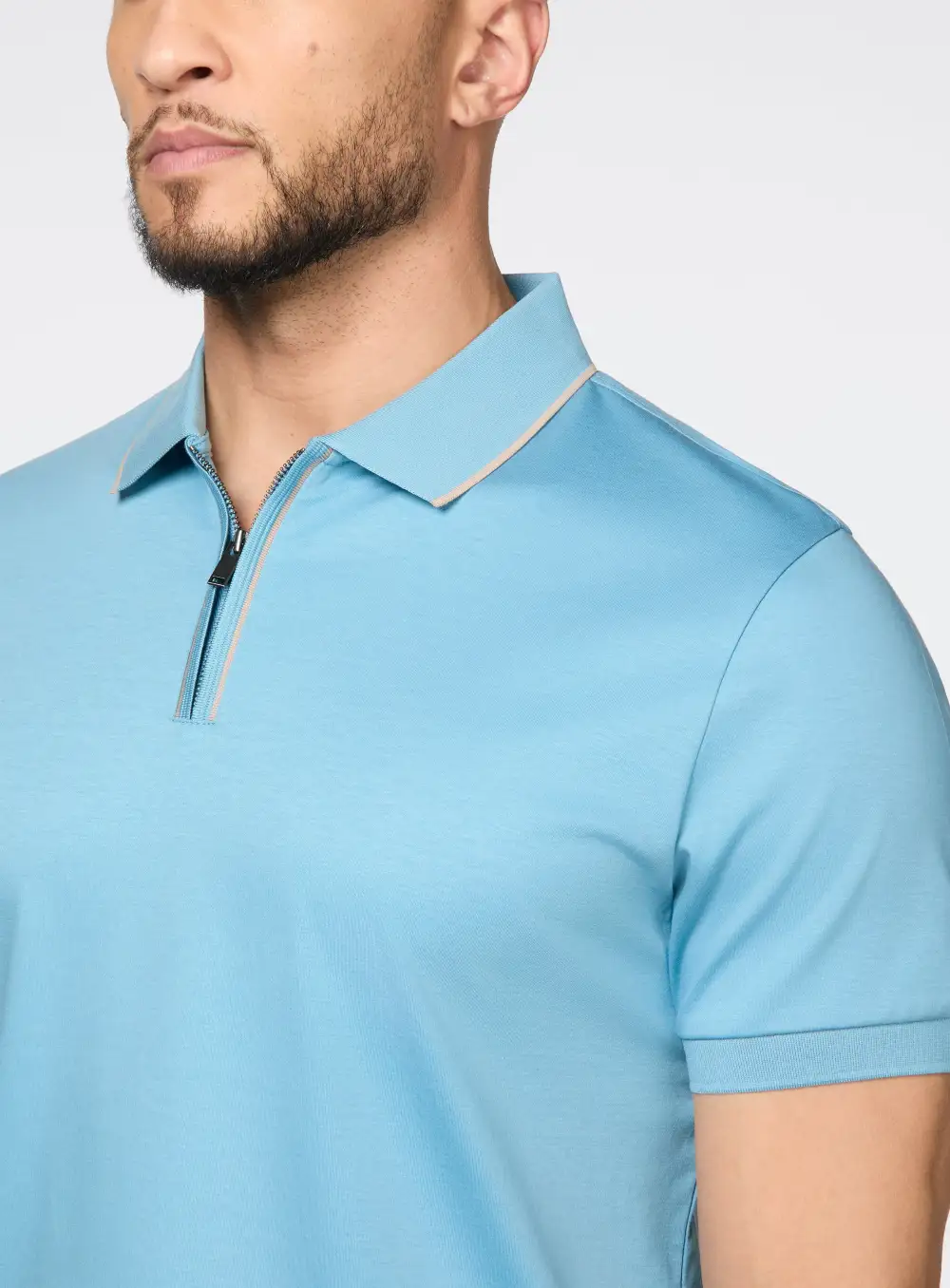Zip Front Casual Polo
