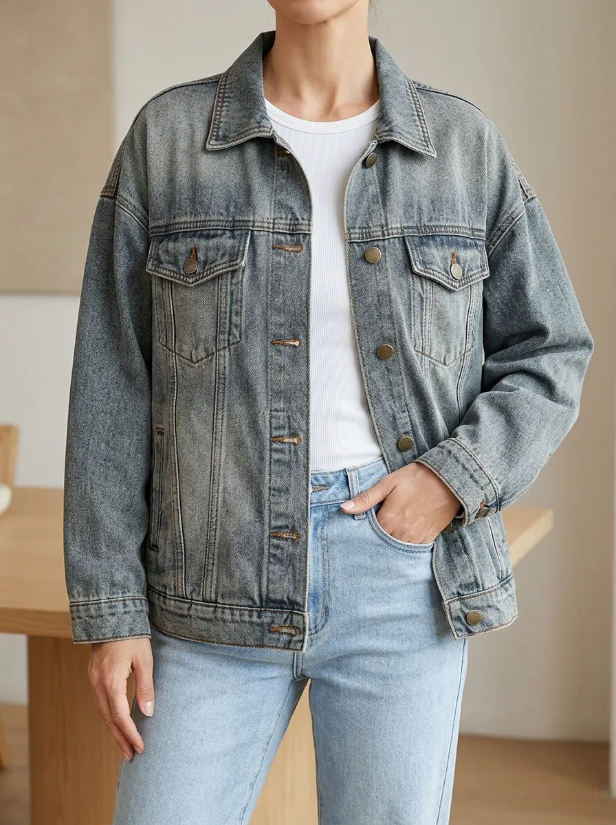 Casual Women's Denim Layering Jacket