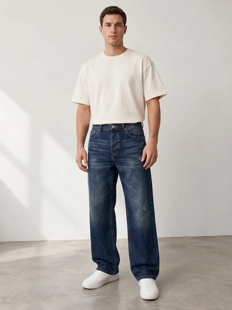 Men's Easygoing Loose Denim Jeans