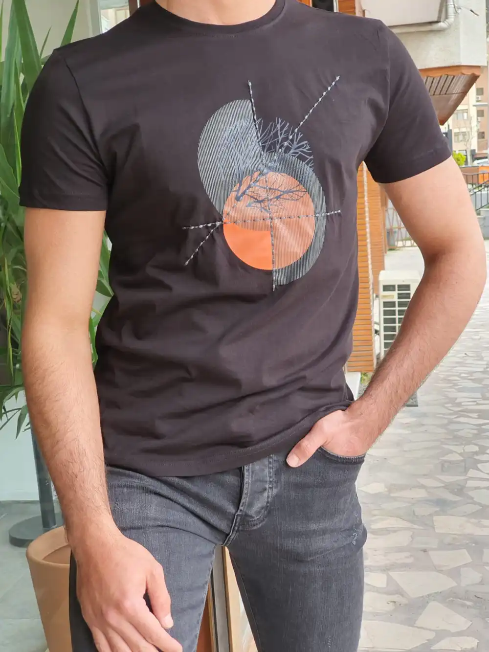Modern Crew Neck Slim Fit Cotton T-Shirt