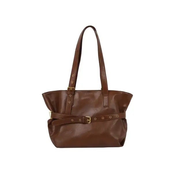 Belted Slouch Tote Bag