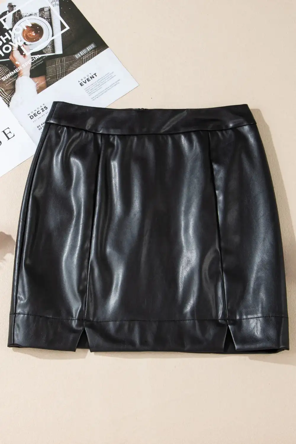 Pu Leather Mini So Skirt