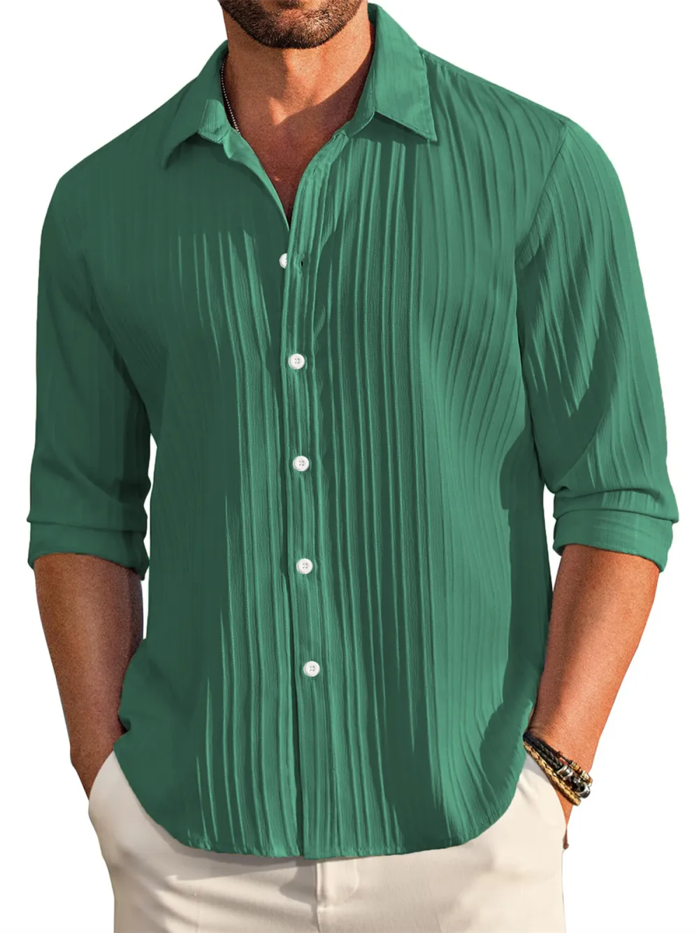 Long Sleeve Button Front Shirt