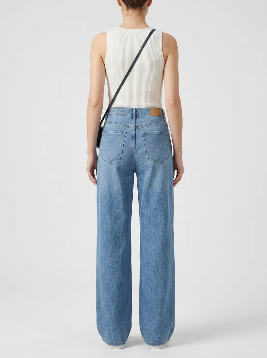 Women's Wide Leg Casual Denim Jeans