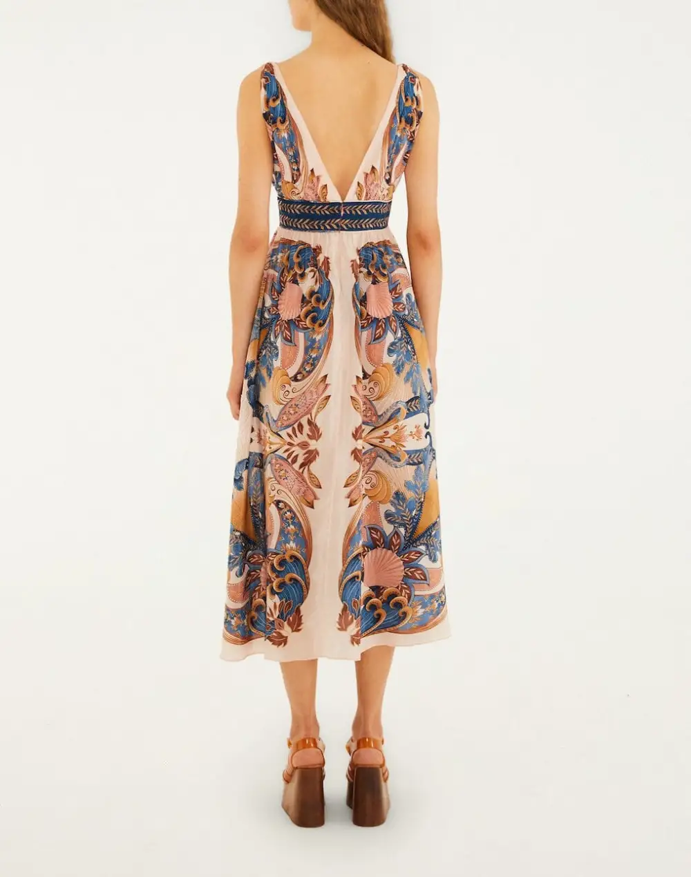 V-Neck Midi Easy Fit Dress
