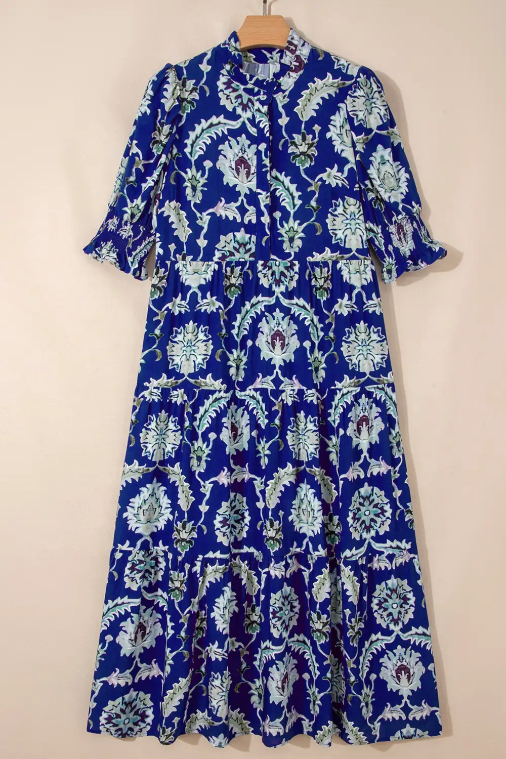 Wearable Cut Floral Printed Ruffle Dress