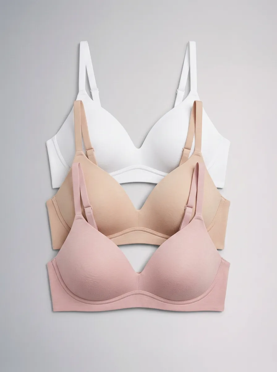 Everyday Textured Women's Three-Piece Bra Set
