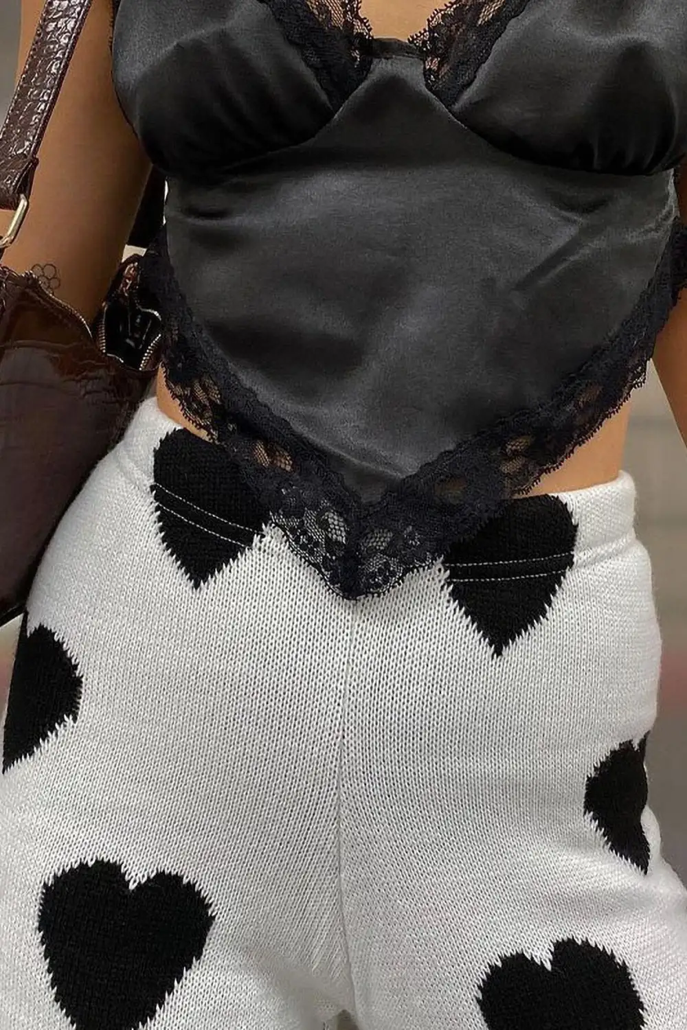 Wide-Leg Relaxed Knit Pants