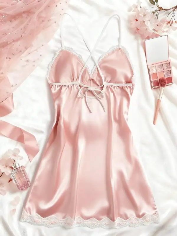 Sculpted Lace Slip Nightgown