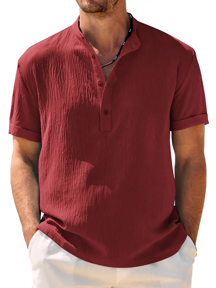 Casual Breathable Soft Henley Shirt