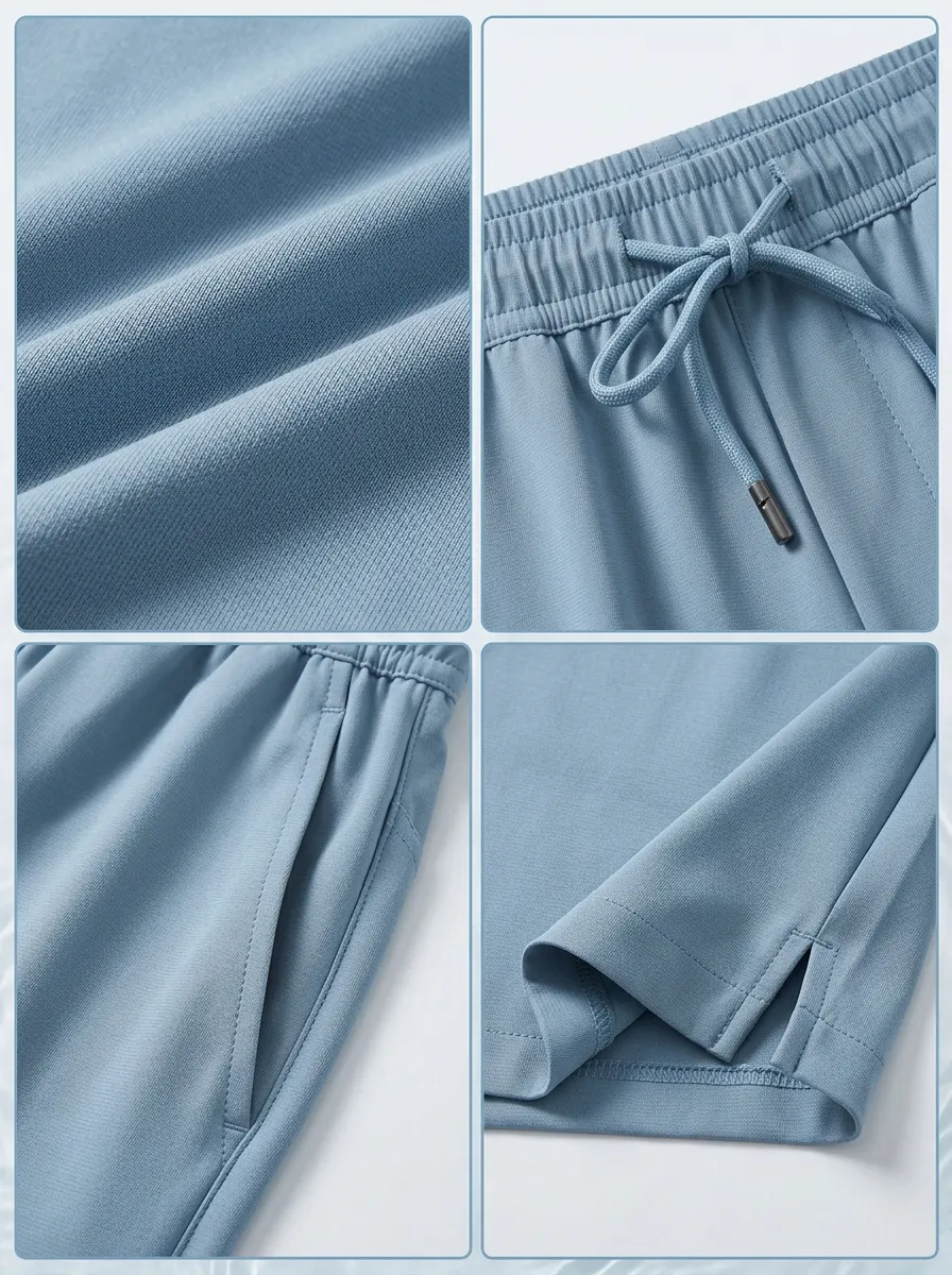 Training-Inspired Ice-Silk Elastic-Waist Stretch Shorts