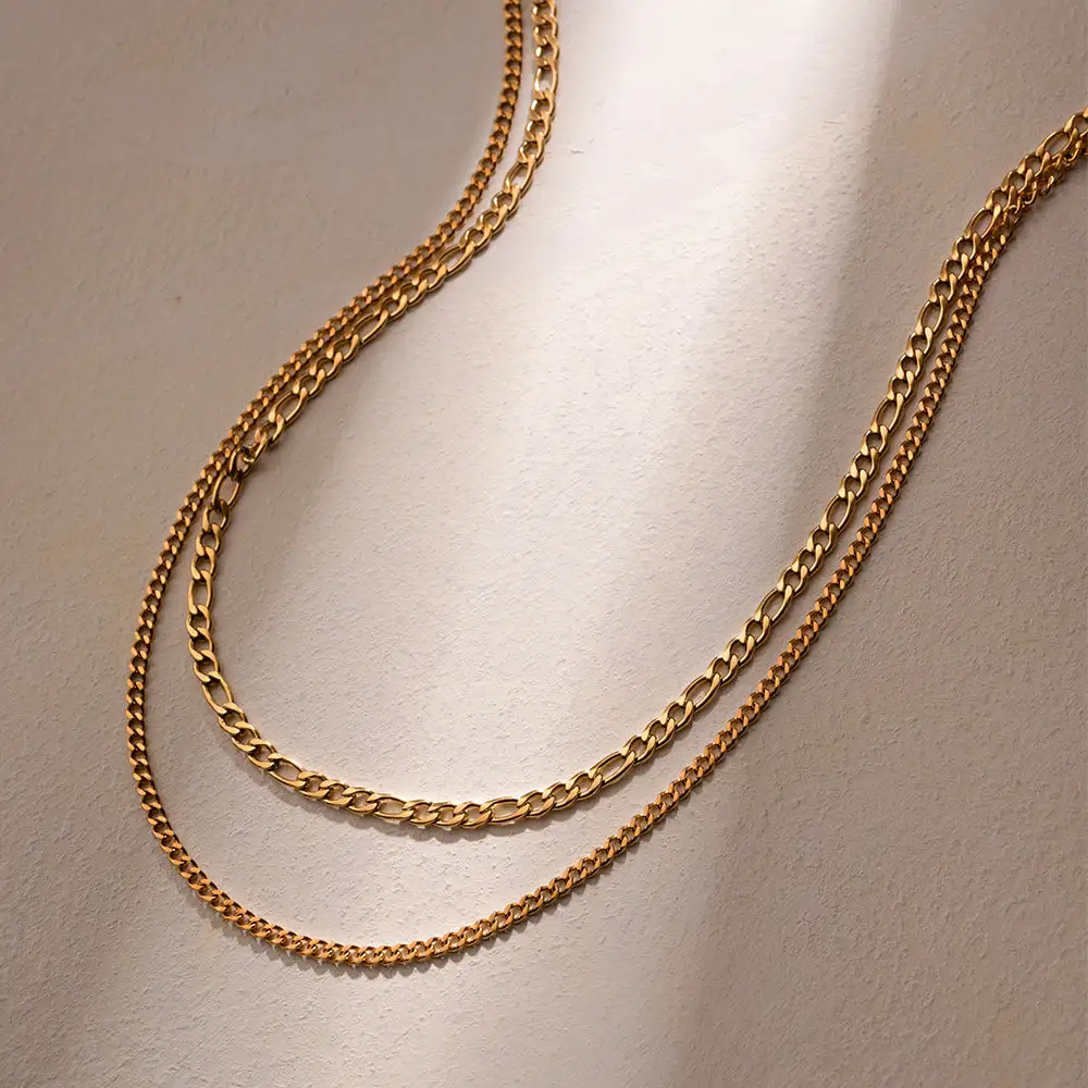 Stainless Steel Double-Layer Necklace
