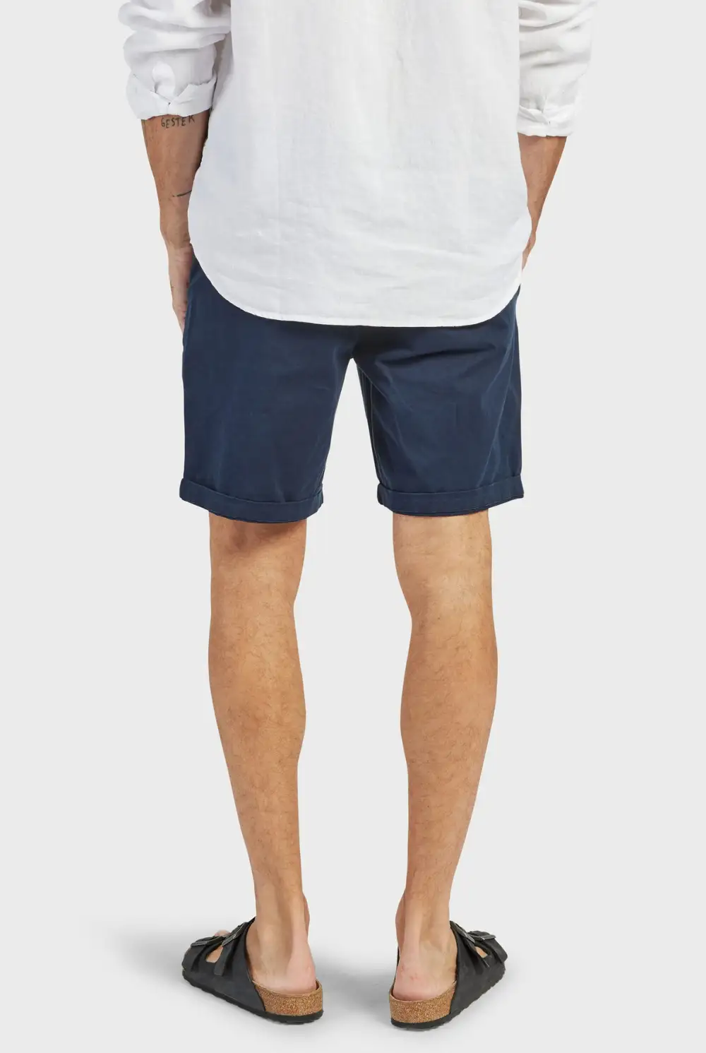 Charcoal Cotton Tailored Shorts