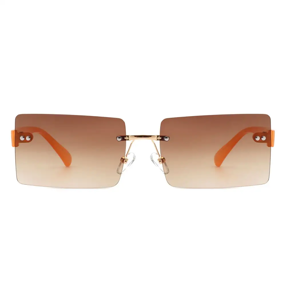 Lightweight Rectangle Square Frame Sunglasses